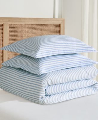 Home Martha Stripe Reversible 2-Pc. Duvet Cover Set, Twin