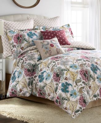 Angelica Reversible 3-Pc. Duvet Cover Set, Full/Queen