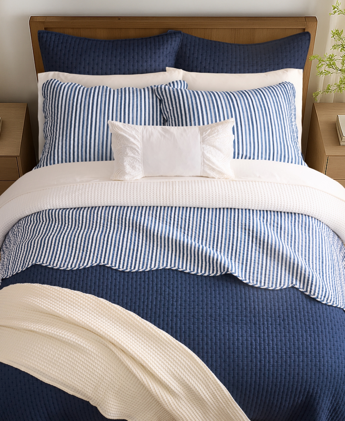 Levtex Martha Stripe Reversible -Pc. Quilt Set