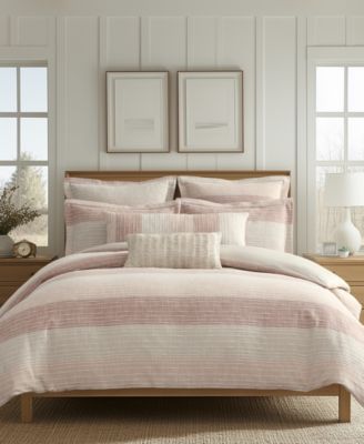 Sand Stripes Textured 3-Pc. Duvet Cover Set, King
