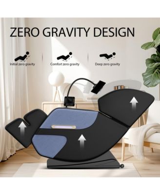Zero Gravity Massage Recliner with Heating, Foot Rollers & Air Compression, Full Body Chair with Bluetooth