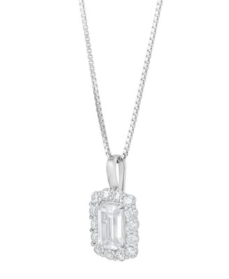 Certified Lab Grown Diamond Pendant Necklace (1-1/2 ct. t.w.) in 14k White Gold or 14k Two Tone