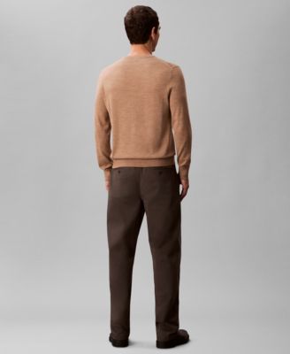 Men's Merino Wool Blend Crewneck Sweater