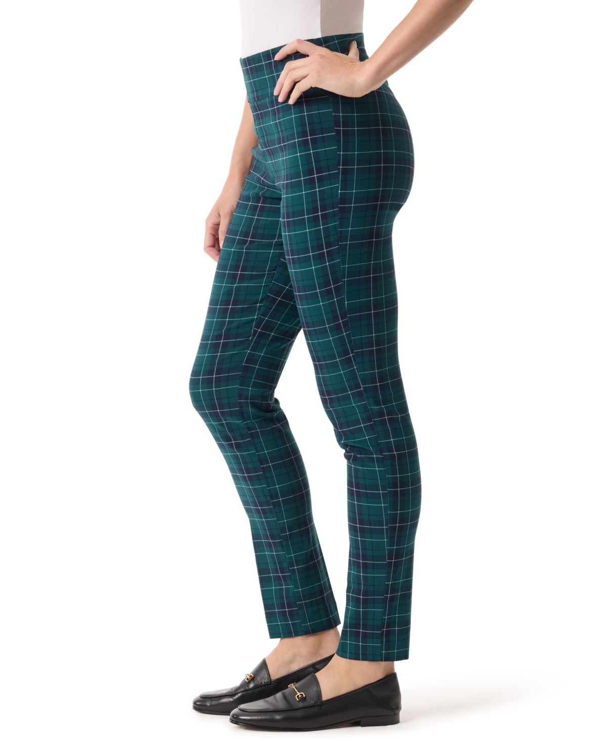 Gloria Vanderbilt Women's Tummy-control Pull-on Slim Trousers, In Regular, Short & Long In Multi