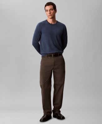 Men's Merino Wool Blend Crewneck Sweater