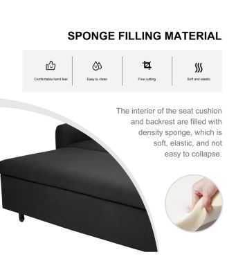 61-Inch Pull-Out Linen Sofa Bed with Extra-Wide Convertible Sleeper Loveseat, Storage Pocket & Wheels for Apartments and Guest Rooms