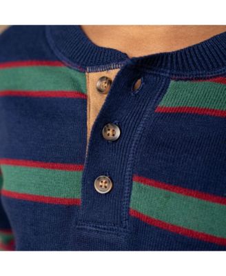 Baby Boys Long Sleeve Henley Pullover Sweater with Elbow Patches