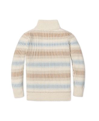 Boys Organic Mock Neck Stripe Sweater