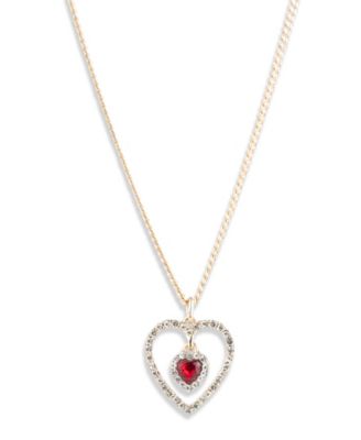 Givenchy - Glass Stone Gold-Tone Siam Heart Pendant Necklace