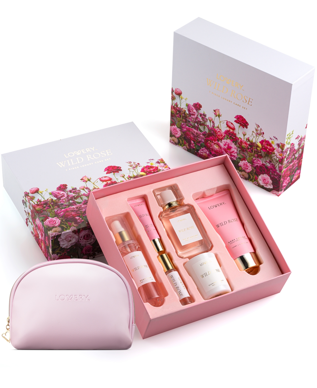 Lovery 7-pc. Wild Rose Gift Set In Transparent