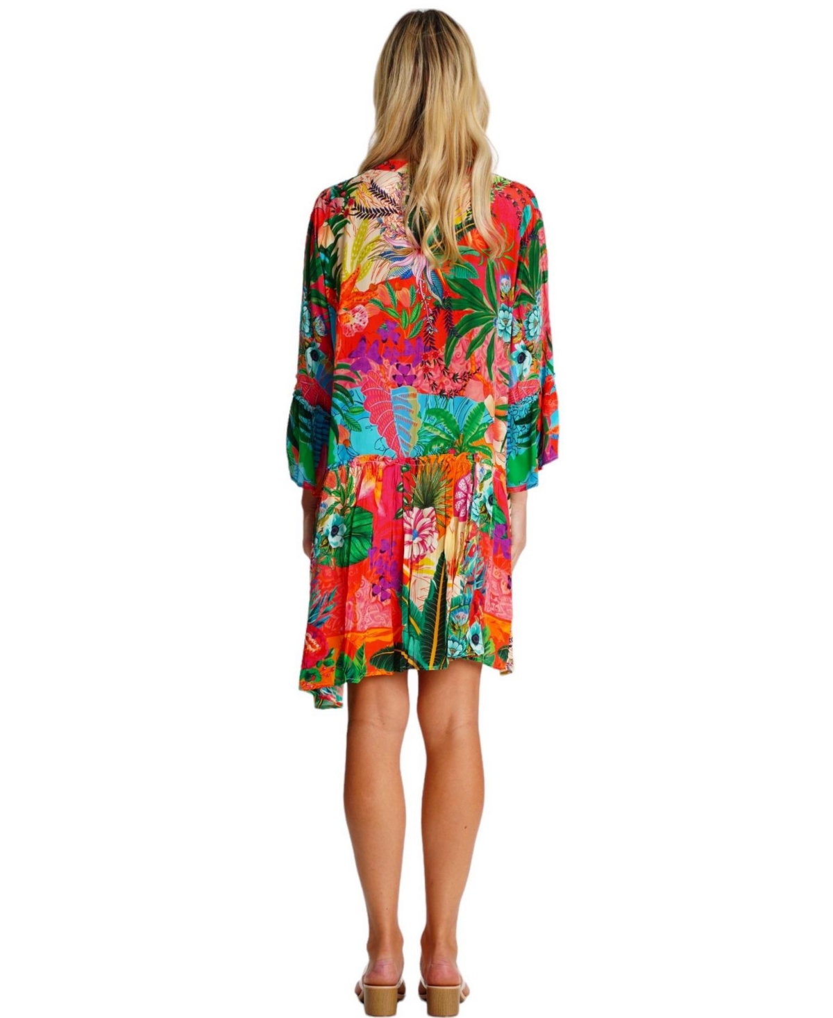 La Moda Clothing Women's long sleeve short dress