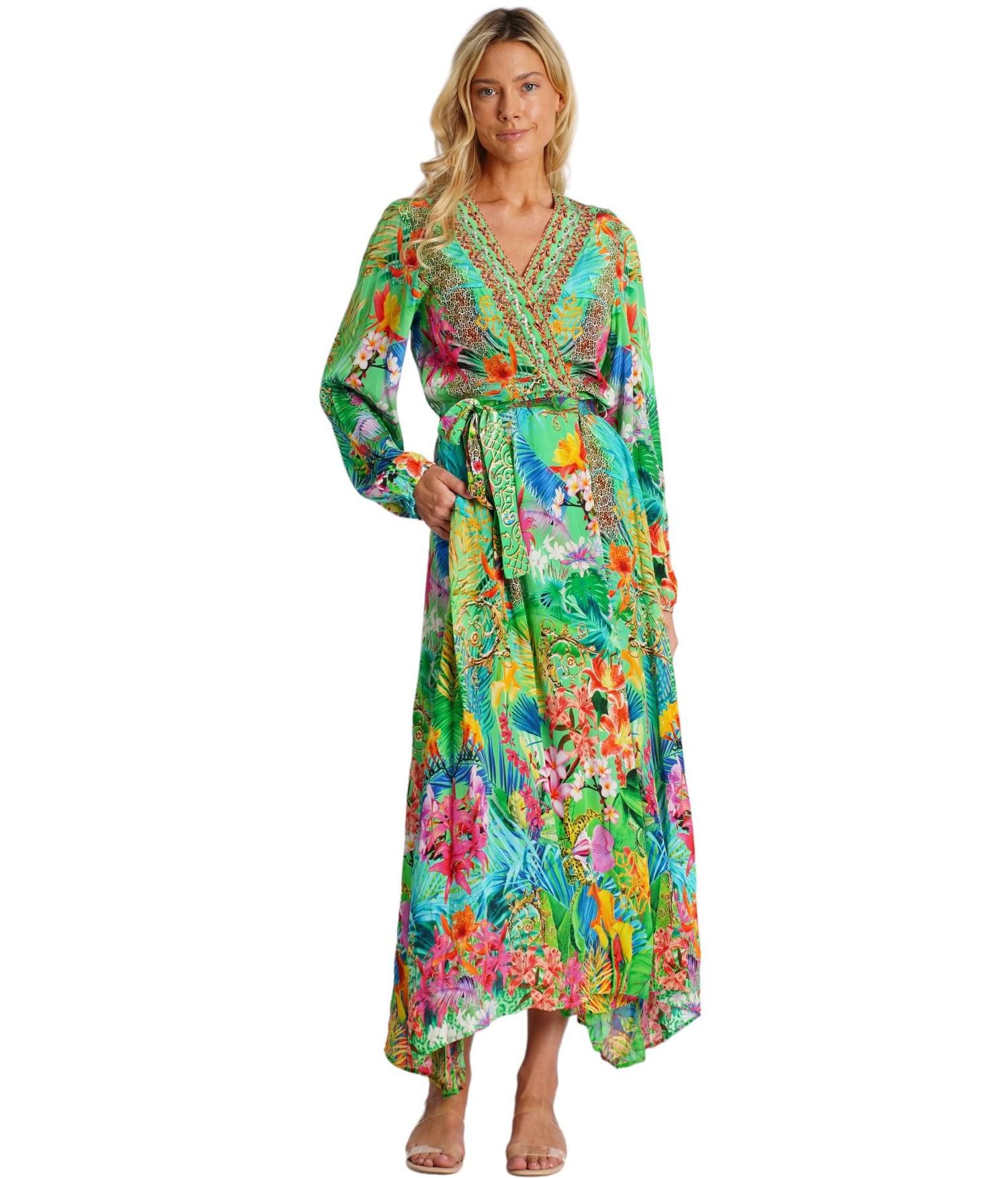 Women's Rossie Maxi Belted Wrap Cover Up Dress