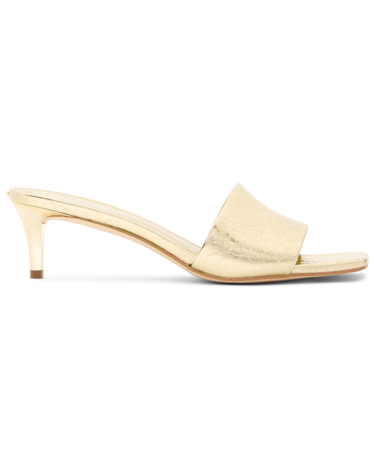 Michael Kors Michael  Women's Elyse Square Toe Mule Sandals In Gold