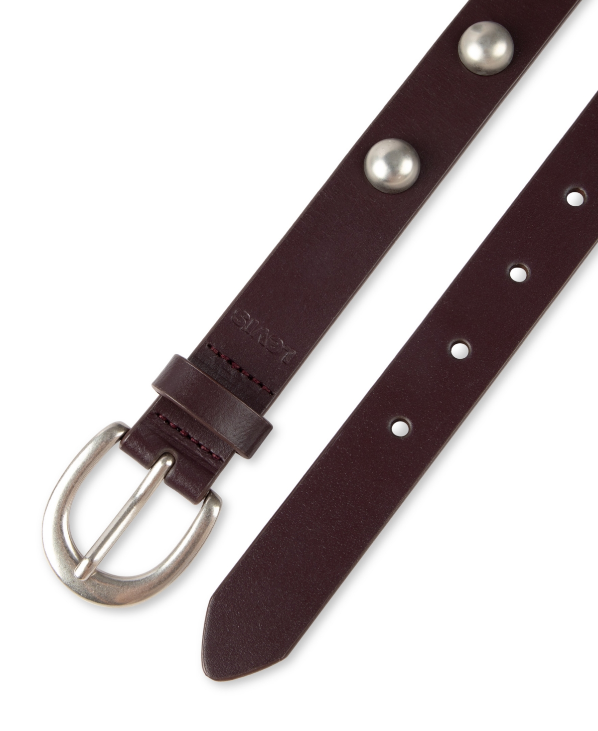 Levi's Skinny Leather Belt In Brown