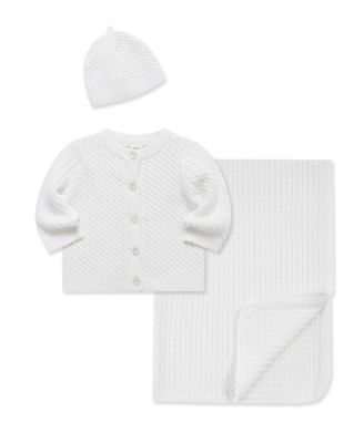 Baby Boys' and Girls' Cardigan, Blanket and Hat Gift, 3-Piece Set
