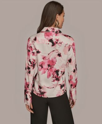Women's Floral Print Long Sleeve Top
