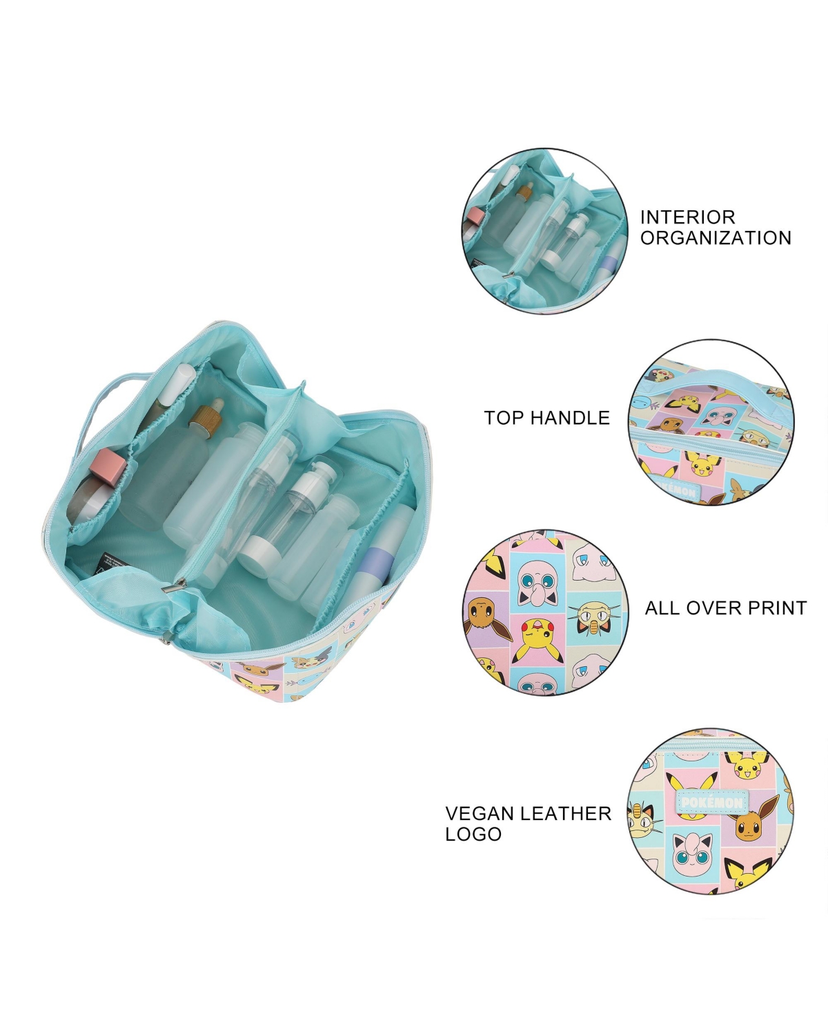 Pokemon All-Over Print Women's Novelty Cosmetic Bag