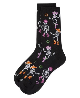 Women's "Howdy Skeletons" Halloween Holiday Novelty Crew Sock