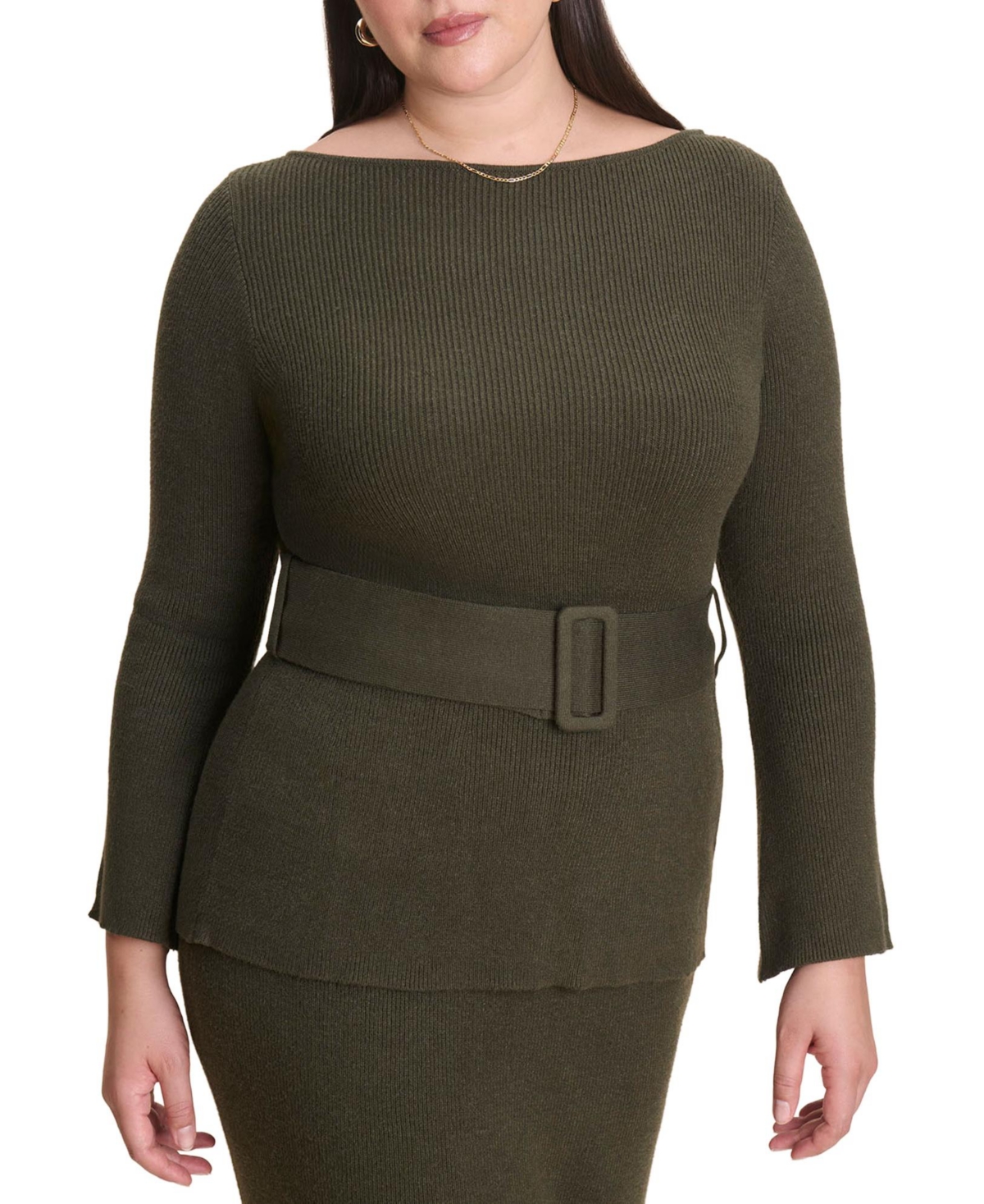 Eloquii Women's Belted Sweater