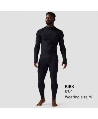 Men's Cedars RWS Merino Lt-Wt Baselayer 1/2-Zip Scuba Top Lightweight Long Underwear Tops