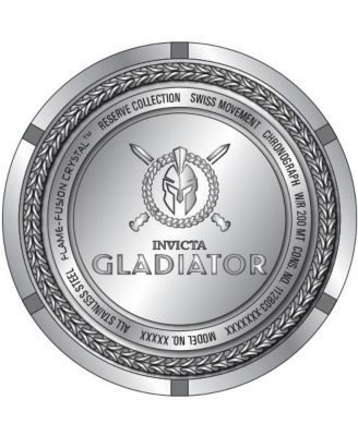 Men's 48419 Gladiator  Quartz Chronograph Black Dial Watch