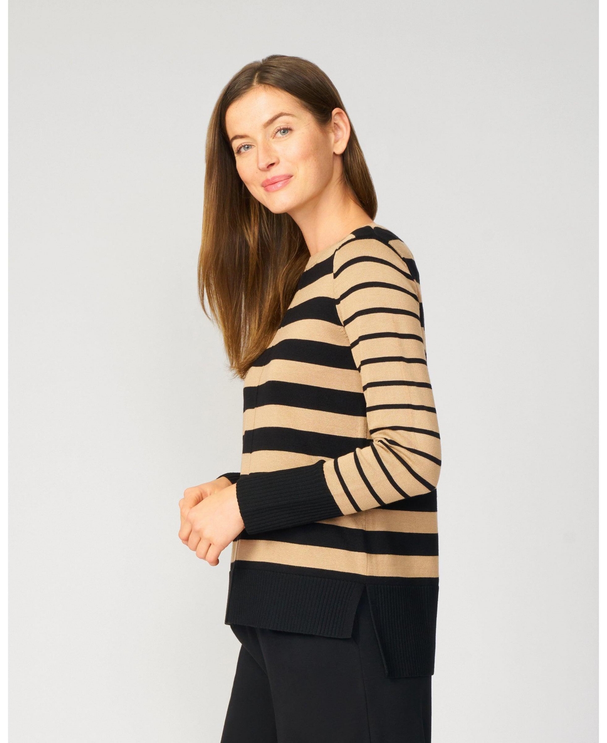 Cable & Gauge Women's Easy Stripe Tunic Sweater