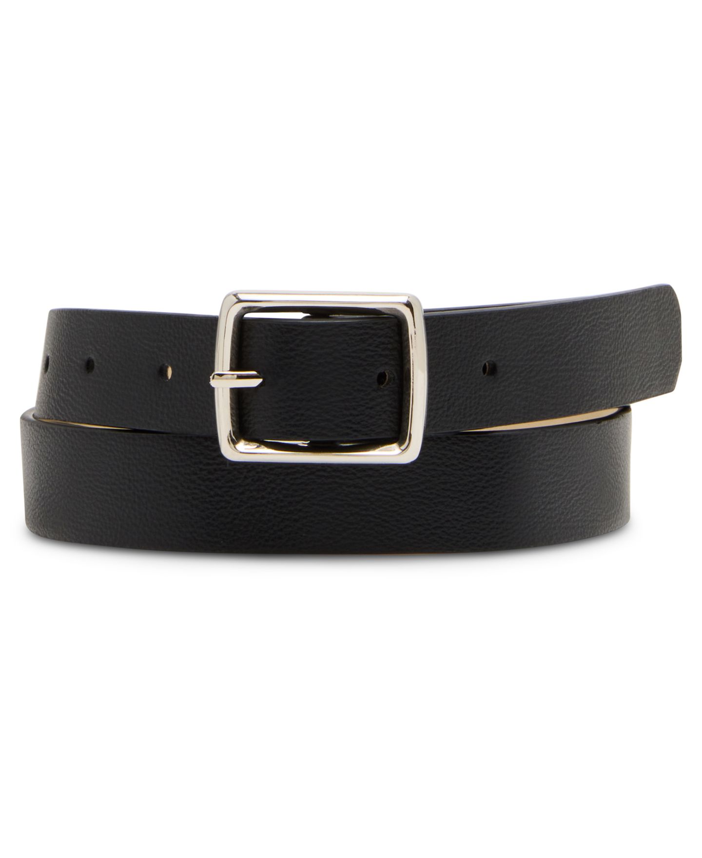 Женские ремни Steve Madden 2 Piece Smooth and Textured, цвет: Коричневый / Чёрный — фото 2
