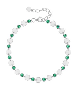 Lab-Grown Emerald Luna Bracelet (1-1/2 ct. t.w.) in Sterling Silver