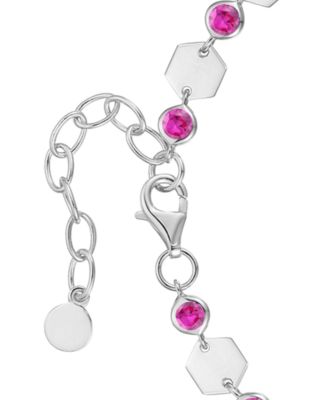 Lab-Grown Ruby Luna Bracelet (2-1/5 ct. t.w.) in Sterling Silver