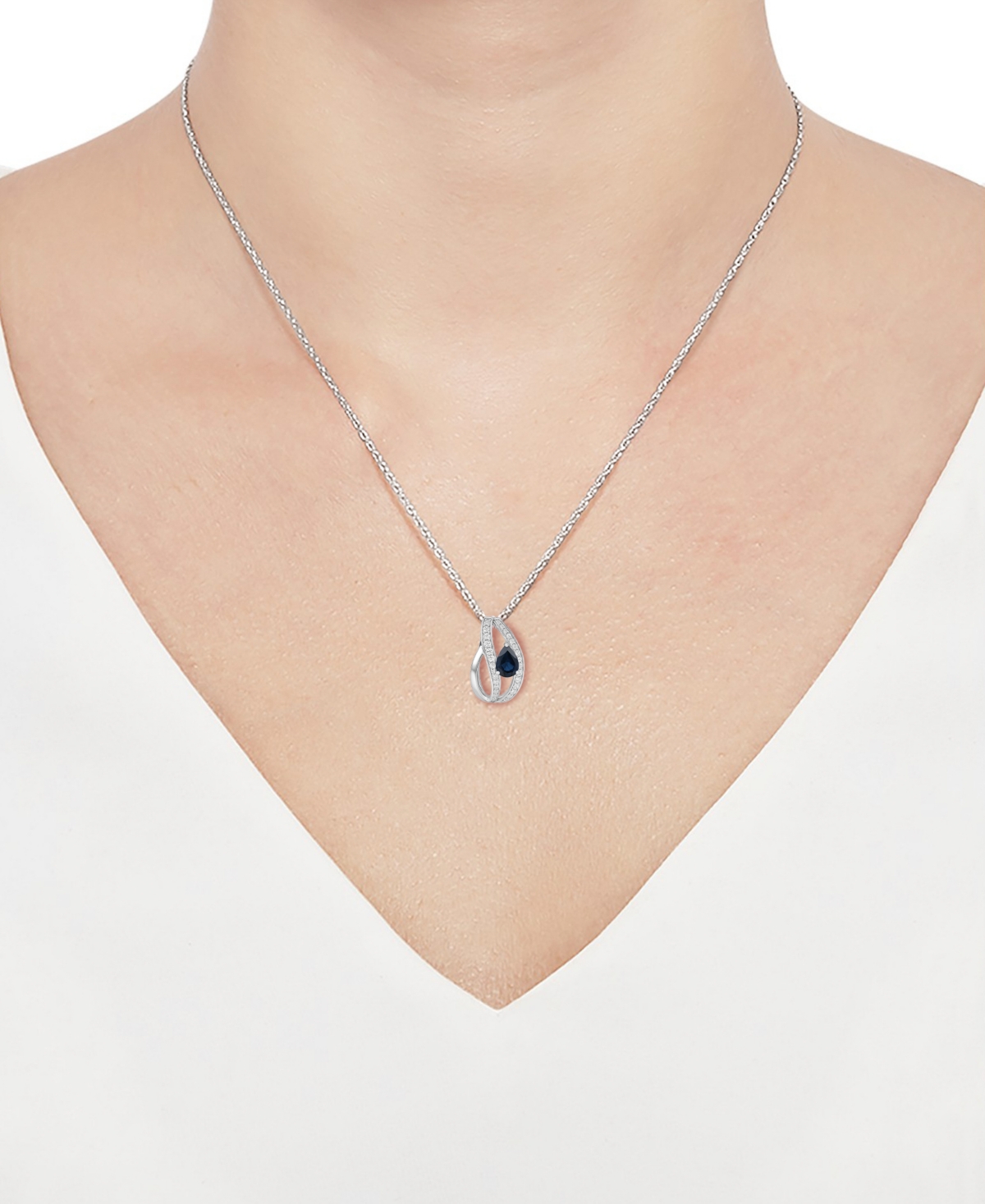 Macy's Emerald (5/8 Ct. T.w.) And Diamond (1/4 Ct. T.w.) Pendant Necklace In 14k Gold (also In 14k White Go In Metallic