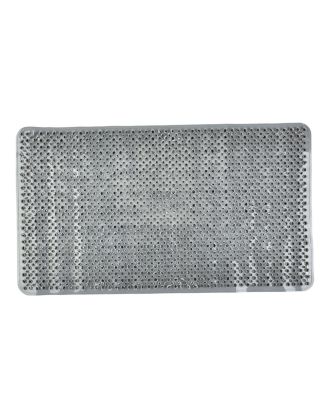 Non-Slip Textured Bathtub Mat with Suction Cups and Drain Holes, BPA-Free, 26" x 15"