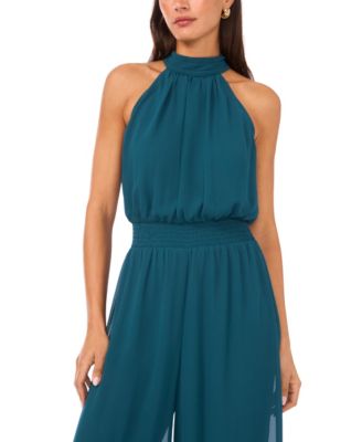 Women's Halter Tie-Back Wide-Leg Jumpsuit