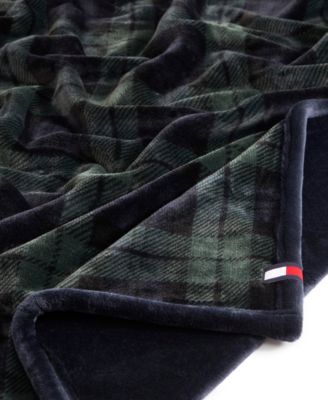 Printed Plush Plaid Throw, 70" x 50"