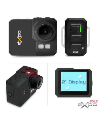 Expo Sports Action Camera - HD 1080P Mini Hi-Res Camcorder w/ Wifi, 20 MP Cam, 2" Screen USB SD Card HDMI, Battery - Waterproof Case, USB Cable