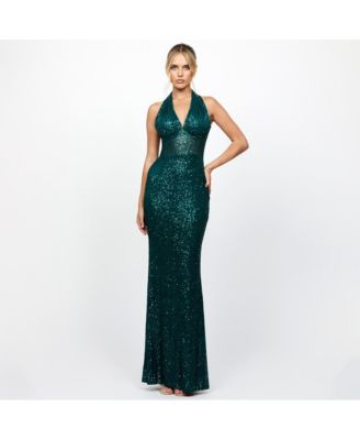 Women's Shaylyn Sequin Halter Gown