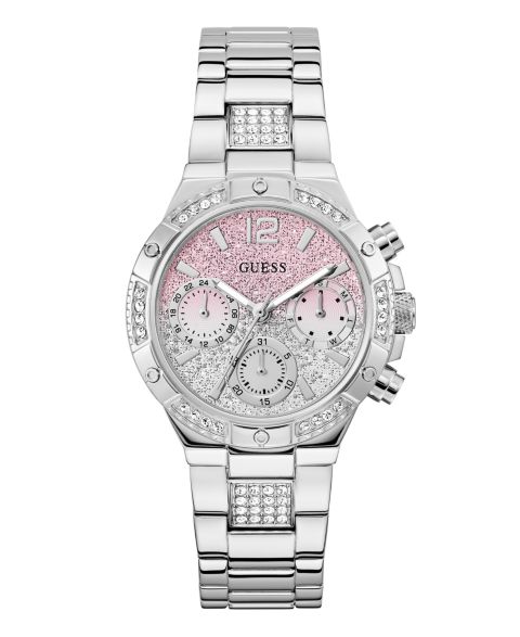 Женские часы GUESS Silver-Tone Multi-Function Watch, 38mm
