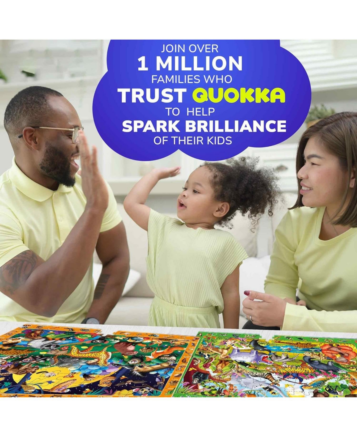 Quokka 4x100 Pcs Jigsaw Puzzles Search and Find for Kids 4-6