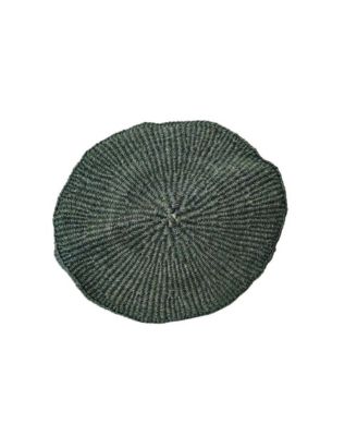 Evergreen Spirit Holiday Basket Handwoven Green & White Sisal Straw Basket Tote