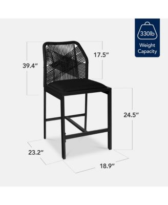 Set of 2 Indoor Outdoor Counter Height Barstools