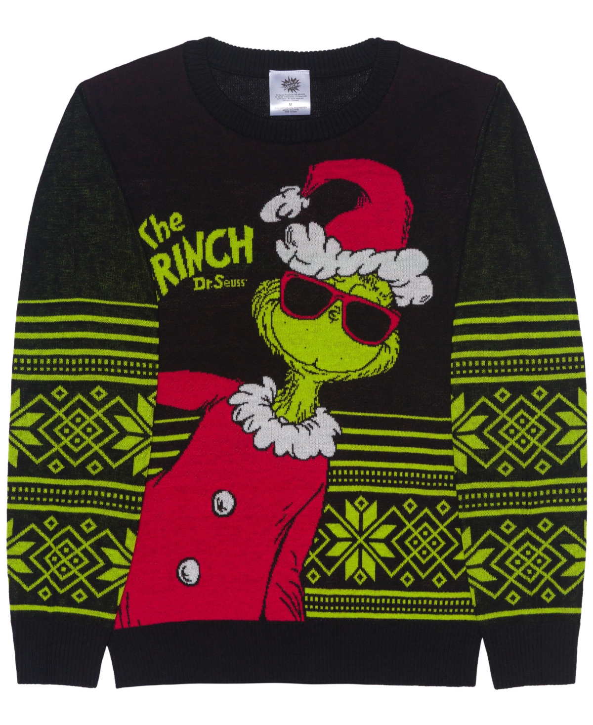 The Grinch Kids' Boys 5-20 Printed Long-sleeve Sweater In Black