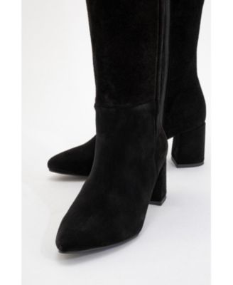 Sejas Leather Block Heel Knee-High Boot (Women)