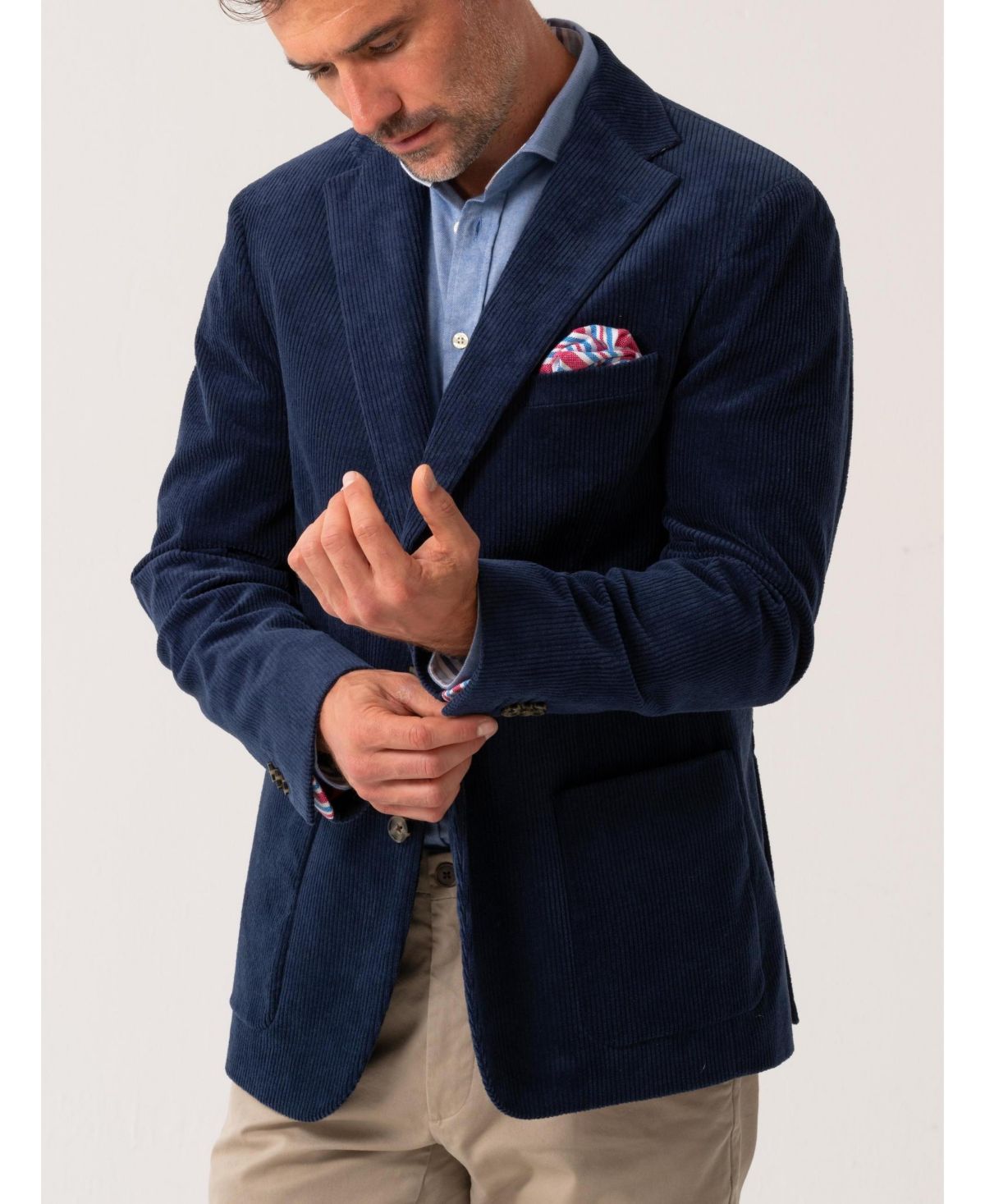 Мужской вельветовый блейзер премиум-класса из смесовой ткани