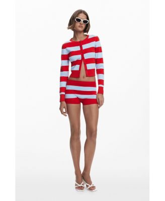 Women's Ribbed striped cardigan