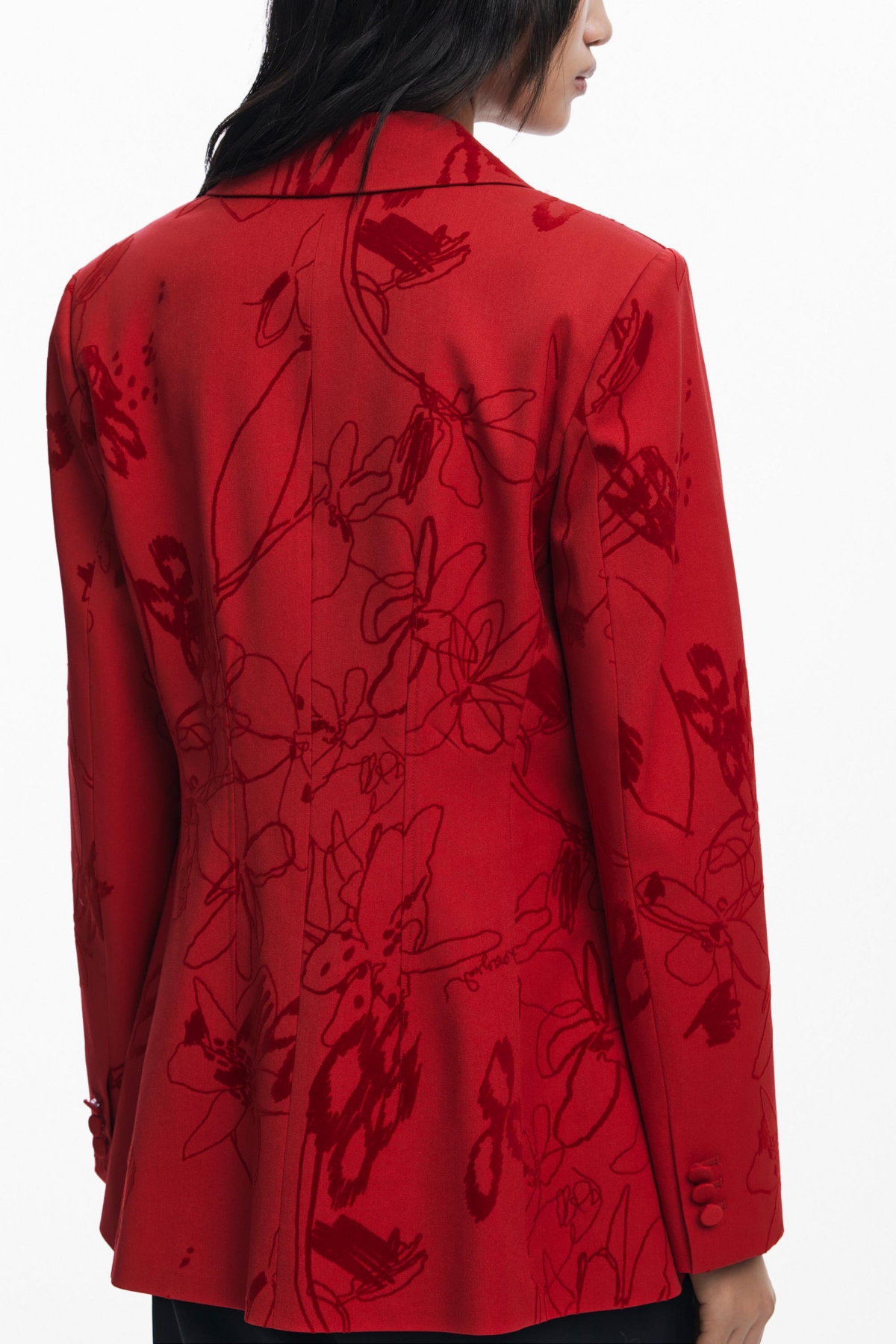 Desigual Women's Blazer with velvet details