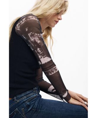 Women's Chiffon sleeve T-shirt