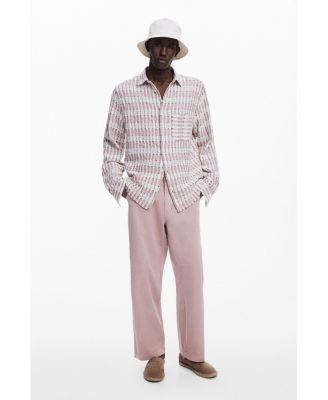 Men's Long-sleeve openwork shirt