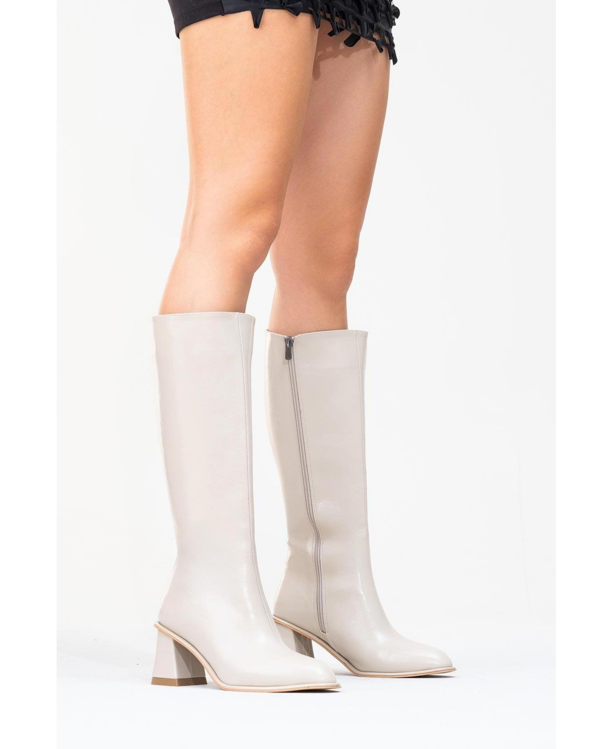 Prologue Shoes Paradis Block Heel Knee High Boot (Women)