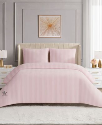  Jenny Velour Striped Jacquard 3-Pc. Duvet Cover Set, Full/Queen