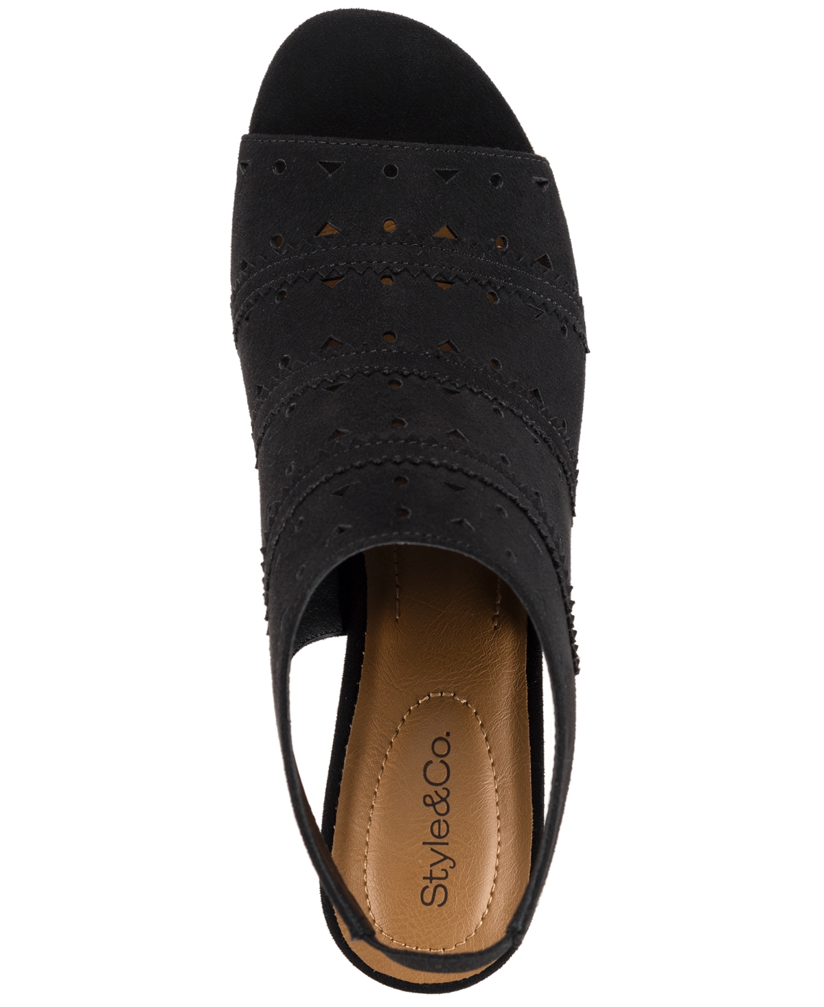Style & Co Women's Peggyy Peep-toe Sandals, Macy's Exclusive In Black