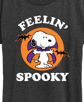 Snoopy Halloween Feelin' Spooky Women's Short Sleeve Graphic T-shirts